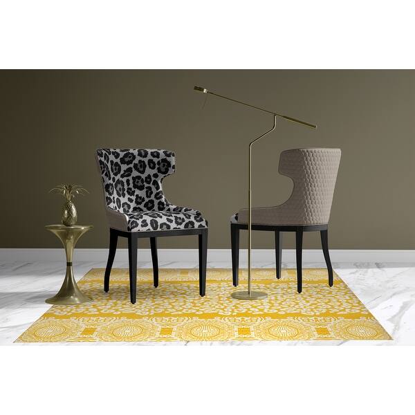 MINGLEOPARD GOLD & WHITE Area Rug by Kavka Designs - Bed Bath & Beyond ...