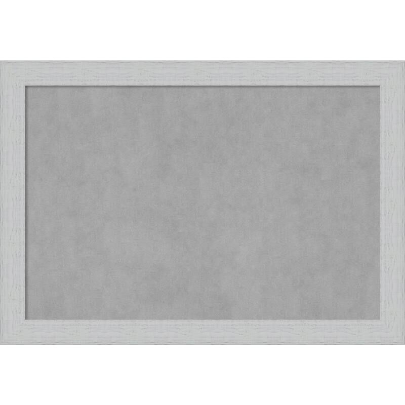 Amanti Art Shiplap White Framed Magnetic Board - Board Size 36x24