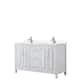 Option White, Chrome Trim, Carrara Cultured Marble Top