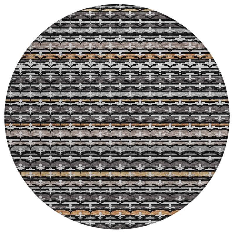 Machine Washable Indoor/ Outdoor Stripe Bramlage Chantille Rug