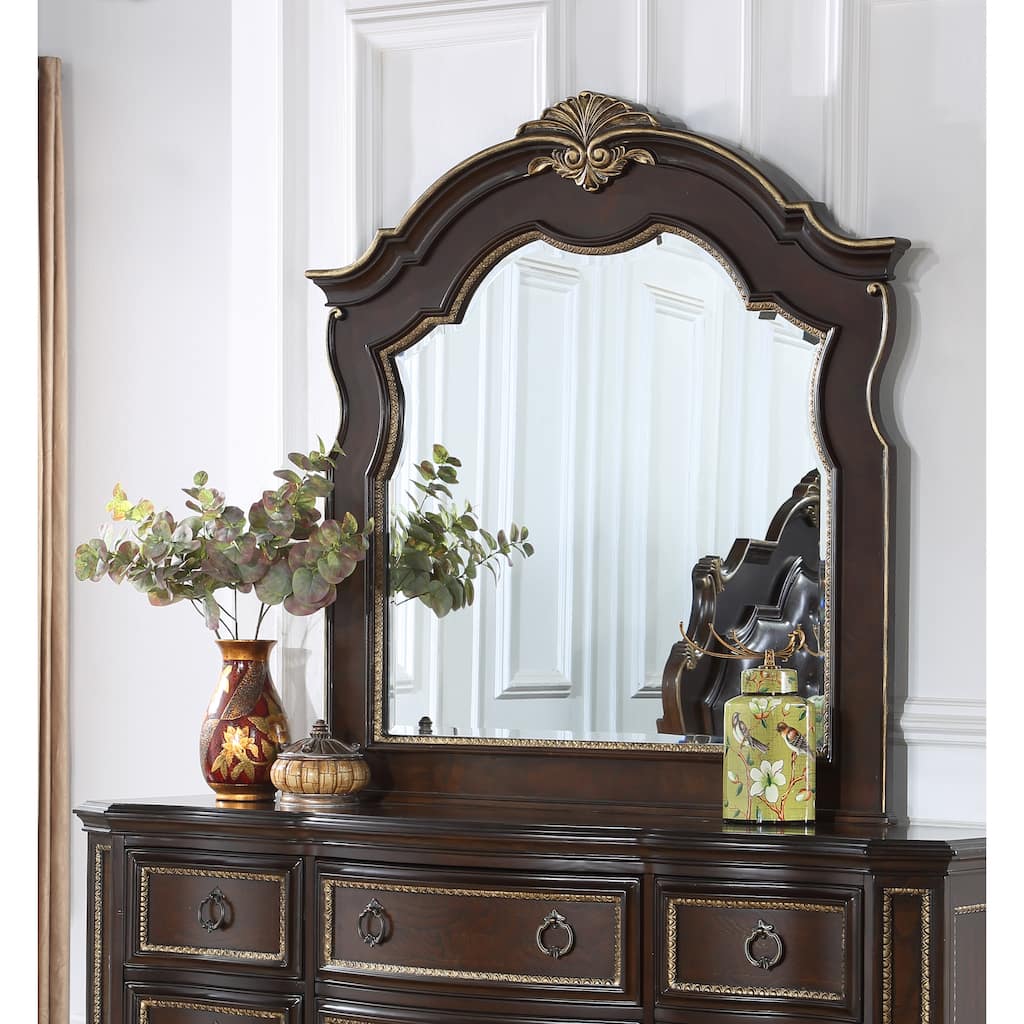 Glory Furniture Paris G09300-M Shaped Mirror Cherry