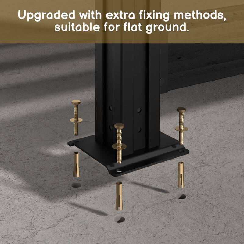 VEIKOUS 1 Pannel Versatile Outdoor Privacy Panels, Aluminum and Wooden Fence Panels for Garden