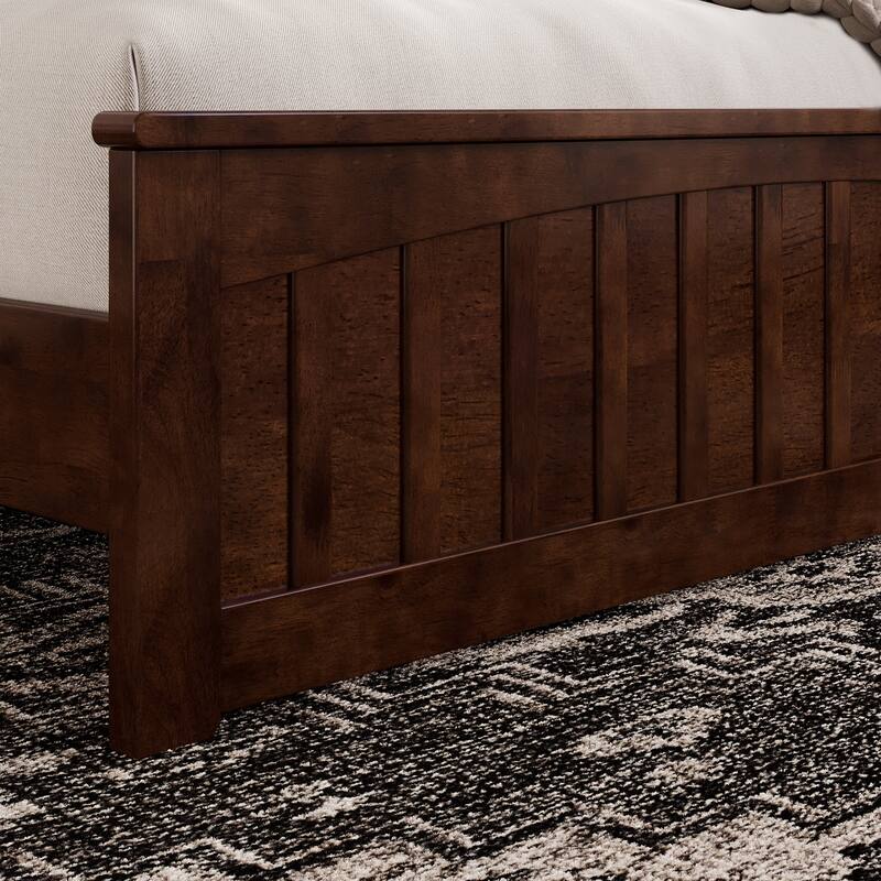 Becket Solid Wood Low Profile Platform Bed with Matching Footboard
