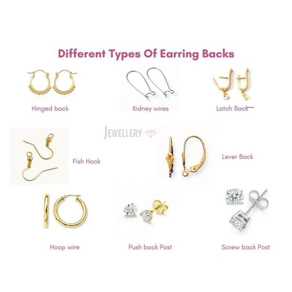 Earrings Closure Types 2024 www.alhudapk