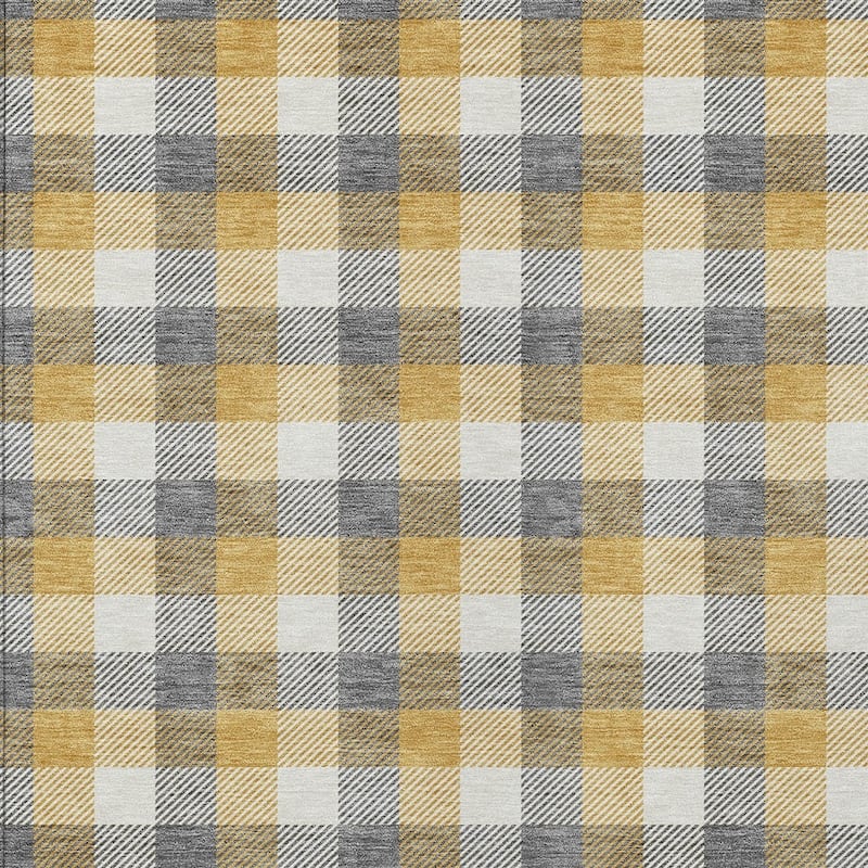 HomeRoots Plaid Transitional Rectangle Outdoor Rug