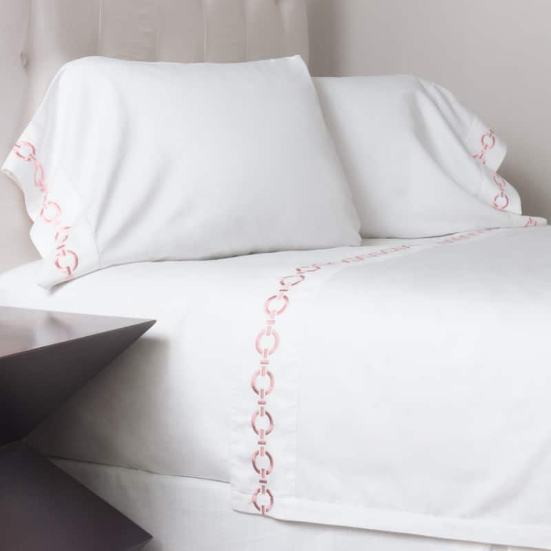 Giobella Pink Cotton Sateen Sheet Set - Bed Bath & Beyond - 35265909