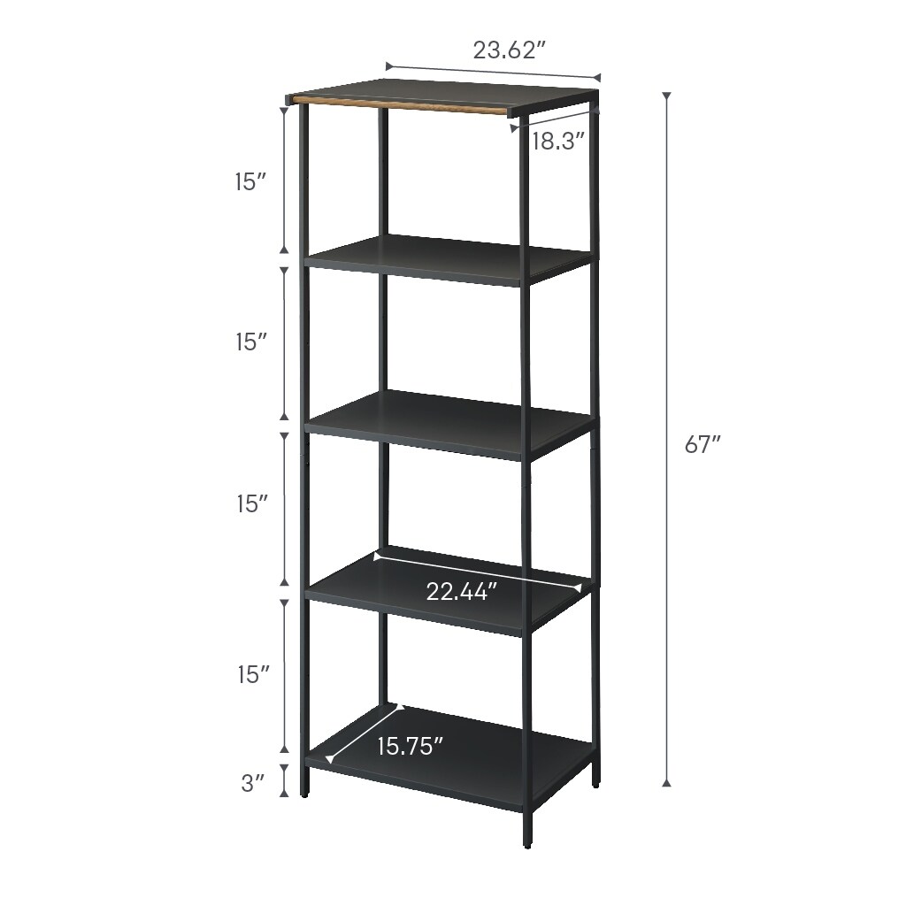 Yamazaki Home Storage Rack - Three Sizes, Steel, 67-Inch, Holds