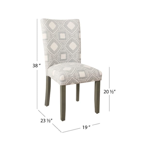 dimension image slide 5 of 7, HomePop Classic Parsons Dining Chair - Set of 2