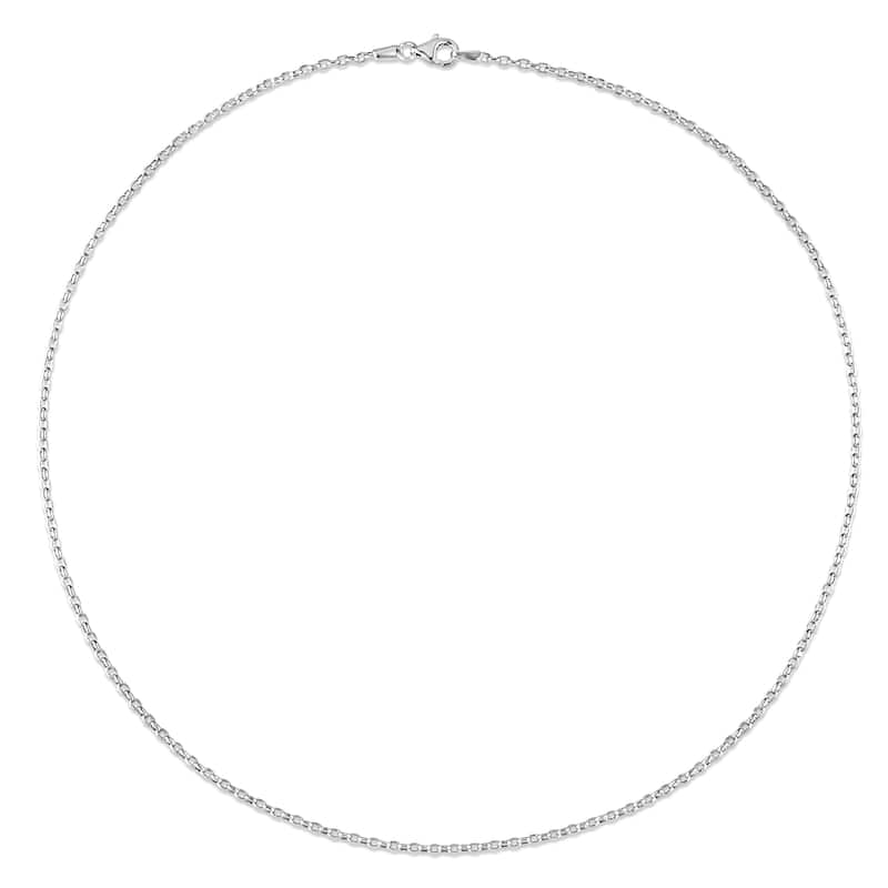 Miadora Sterling Silver Rolo Necklace