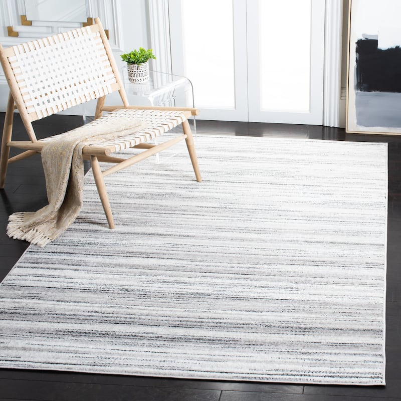 SAFAVIEH Skyler Neppie Modern Stripe Rug - 3' x 5' - Ivory/Grey