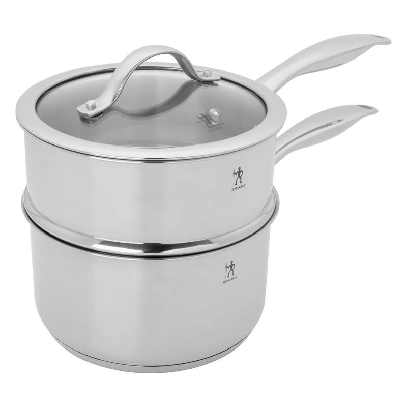 Henckels Aragon 2.5-qt Stainless Steel Saucepan with lid & steamer insert - Stainless Steel - 2.5-qt