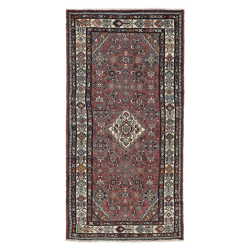 ECARPETGALLERY Hand-knotted Andelz Dark Red Wool Rug - 3'9 x 7'5