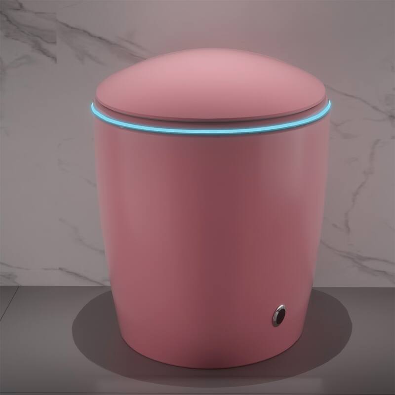 Pink Smart Toilet with Built-in Bidet