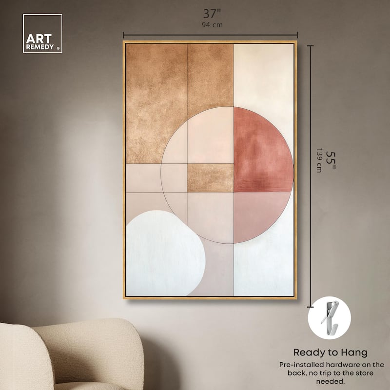 Modernist Circles II Canvas by Art Remedy