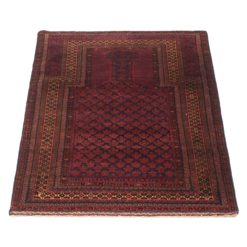 Teimani Red Rug 3'2" x 5'1" - 3'2 x 5'1
