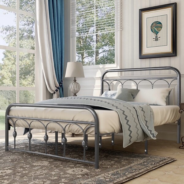 大人気新品 Alazyhome Platform Metal Bed Frame with Arch Design ネームタグ