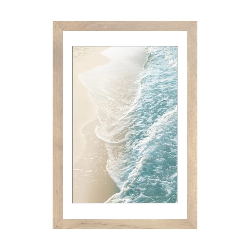 iCanvas "Soft Teal Gold Ocean Dream Waves I" by Anita's & Bella's Art PFA - Natural - 24x16x1