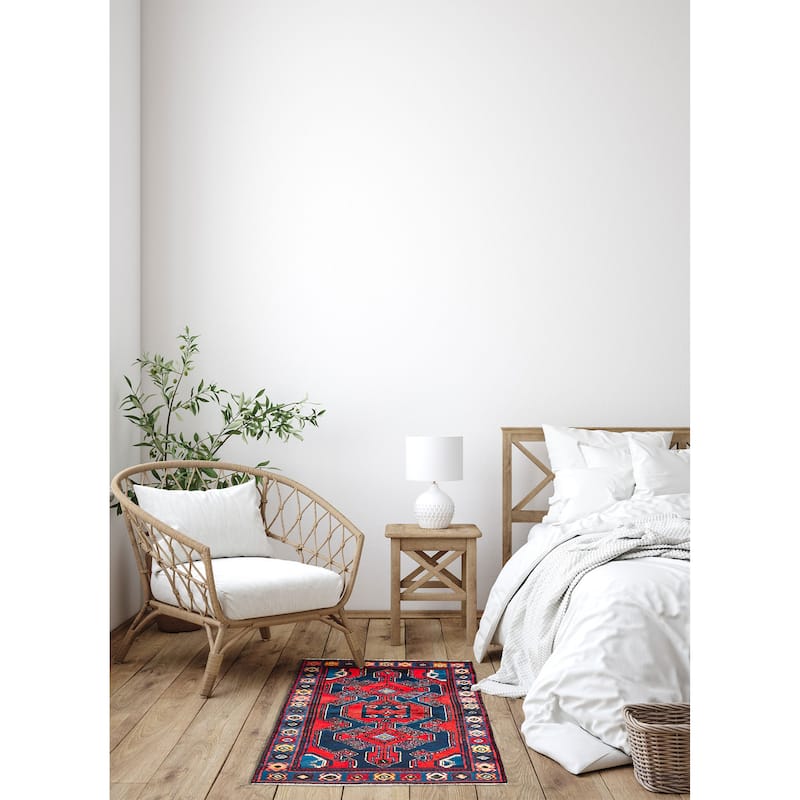 ECARPETGALLERY Hand-knotted Anadol Navy Wool Rug - 3'4 x 4'9