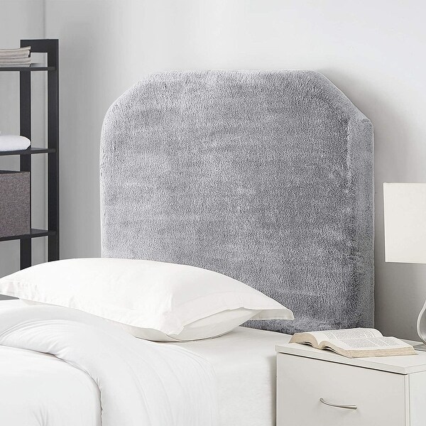 Mo' Fur College Headboard - Softest Plush Frosted Gray. Opens flyout.