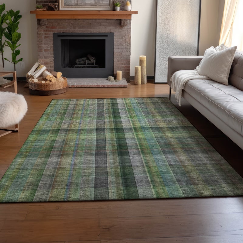 Premium Washable Super Soft Plaid Mayfield Rug