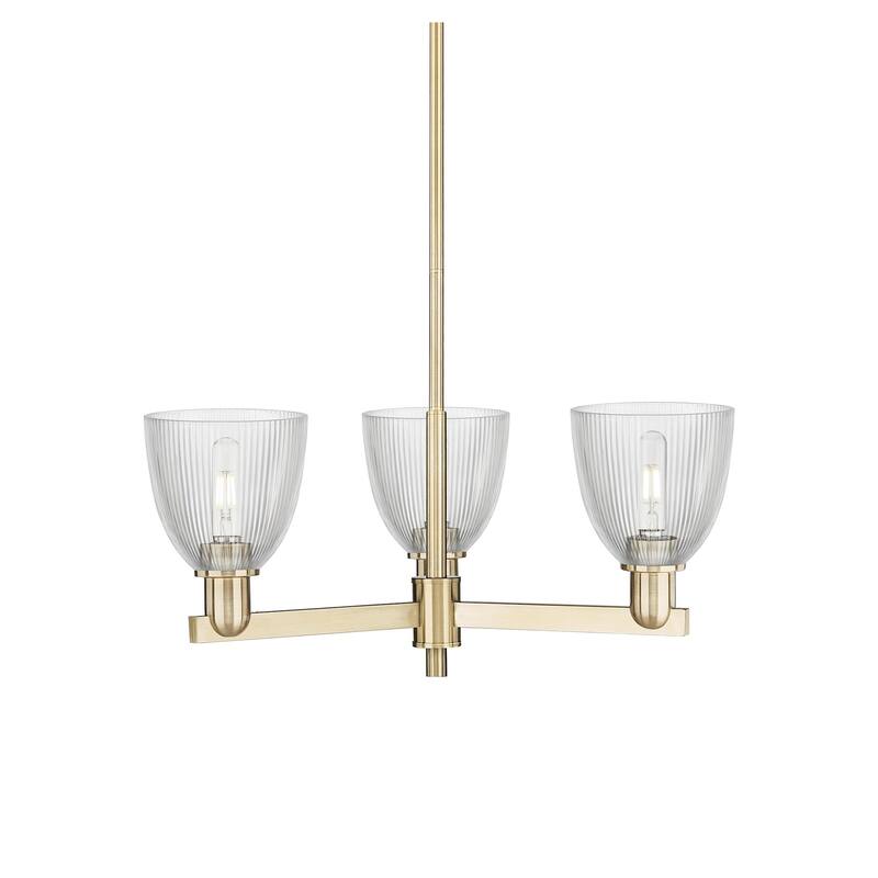 Innovations Lighting 716-3CR-11-28 Castile Chandelier Castile 3 Light - Champagne Bronze / Clear
