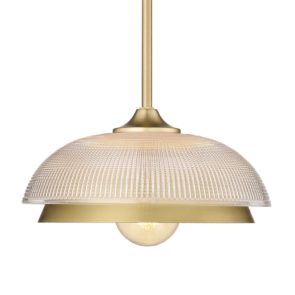 Golden Lighting Crawford 1-light Pendant in Brushed Champagne Brass