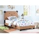 preview thumbnail 14 of 18, Sheep Design Upholstered Twin Size Platform Bed for Kids, with Slatted Bed Base, Stability and Sturdiness Brown