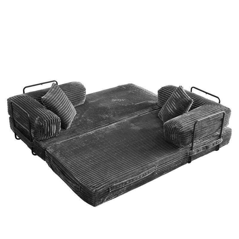 OVIOS Supreme Soft Fluffy Loveseat Sleeper Sofa