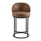preview thumbnail 43 of 51, Spruce & Spring Chloe Upholstered Swivel Counter Bar Stool with Metal Frame and Arched Back