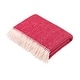 preview thumbnail 14 of 14, Merino Lambswool Throw Blanket - Herringbone Pattern, Made in England