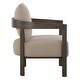 preview thumbnail 5 of 6, Solid Barrel Frame Accent Chair with Armrest - 29" - Brown
