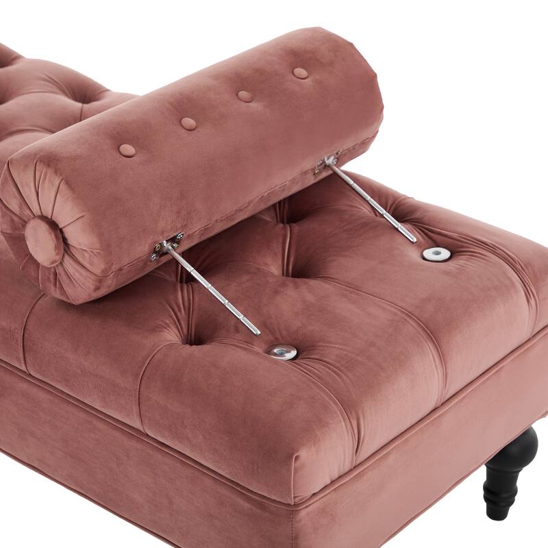 Christopher Knight Home - Anne Bedroom End-of-Bed Bench with 2 Pillows and Velvet Upholstery