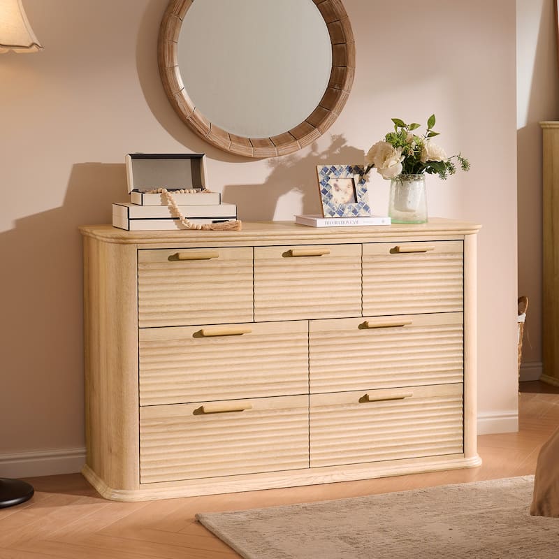 Modern 7 Drawer Dresser for Bedroom, Chest of Drawers