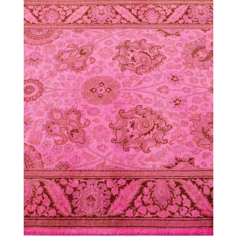 Fine Vibrance, One-of-a-Kind Hand-Knotted Runner Rug - Pink, 2' 7" x 13' 10" - 2' 7" x 13' 10"