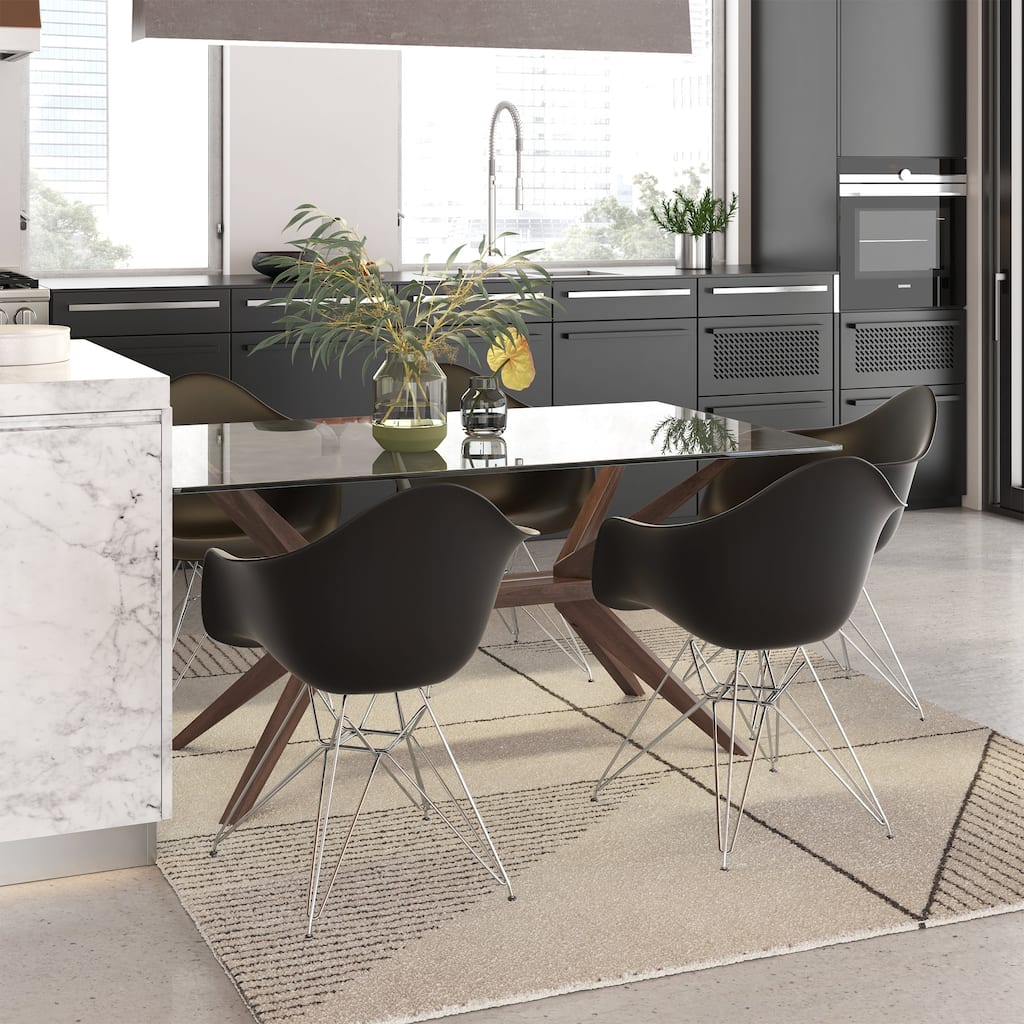 Dijon Dining Arm Chair Chrome Base