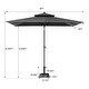 preview thumbnail 39 of 76, Pellebant 9 x 5 Ft Outdoor Double Top Market Umbrella