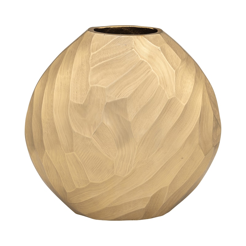 Sagebrook Home Contemporary Hammered Metal Vase - 11" x 4" x 10" - Gold