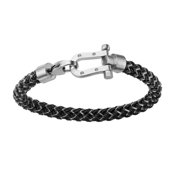 Inox Mens Stainless Steel Horseshoe With Cable Bracelet 8 1 2 Inox Mens Stainless Steel Horseshoe With Cable Bracelet 8 1 2 Inch Long On Free Shipping Orders Over 45 22251440