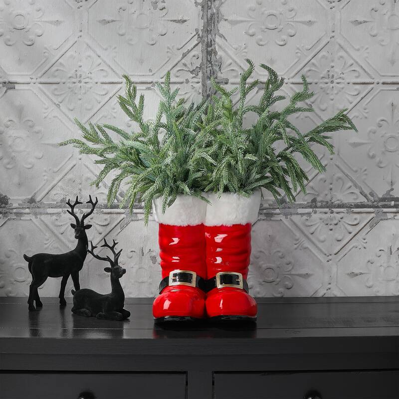 17" Real Touch Norfolk Pine Bundle Set of 2 - Sage