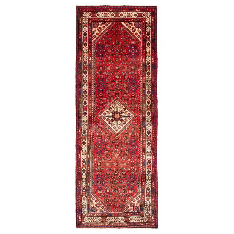 ECARPETGALLERY Hand-knotted Andelz Red Wool Rug - 3'8 x 10'1 - Red - 3'8 x 10'1