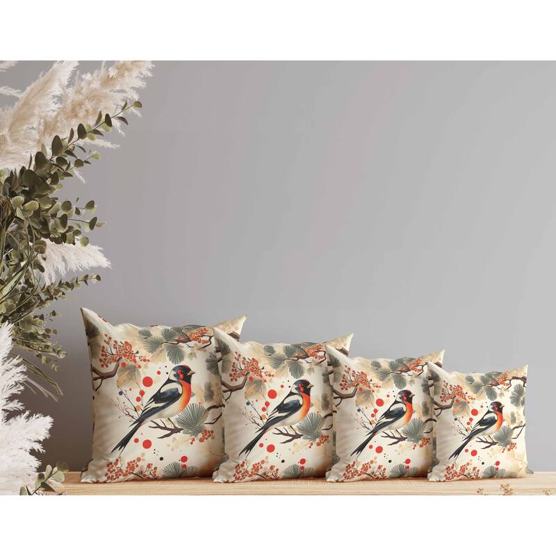 Pine and Ember Faux Suede Reversible Throw Pillow Beige and Brown