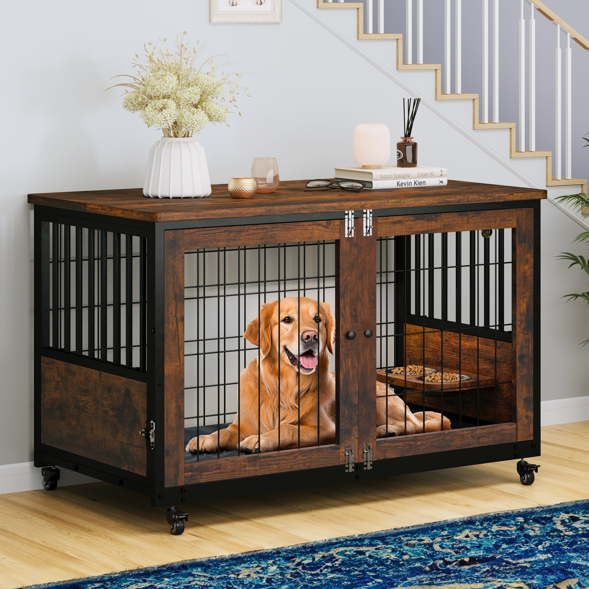 Inside dog crate store