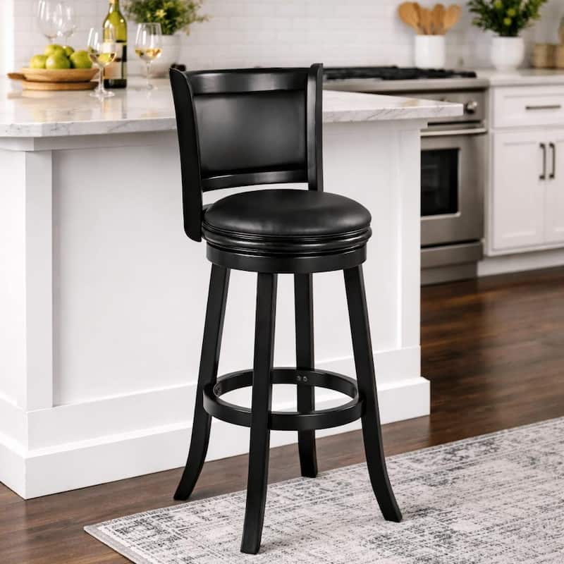 Augusta Wood Indoor Swivel Barstool