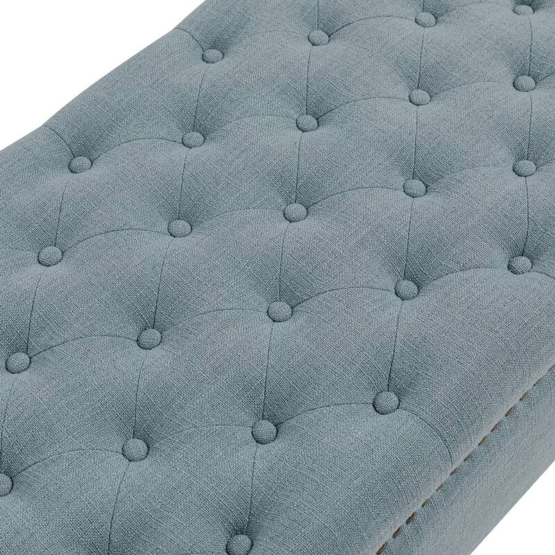 Felix Classic Button-Tufted Storage Bench With Nailhead Trims By HULALA HOME