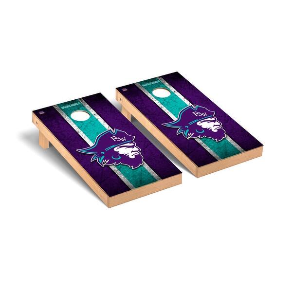 slide 2 of 5, Florida SouthWestern State Buccaneers Vintage Cornhole Board Set