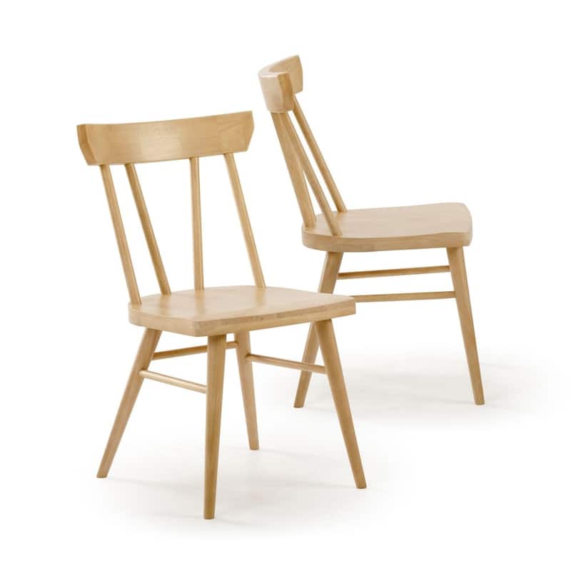 Plank and Beam Solid Wood Windsor Dining Chair - Set of 2