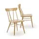 Plank and Beam Solid Wood Windsor Dining Chair - Set of 2