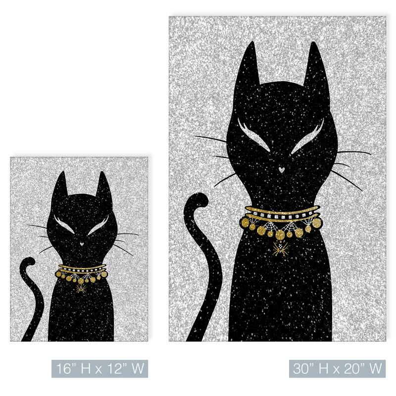 ChiChi Décor 'Glamoween Kitty II' Halloween Canvas Wall Art