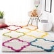 preview thumbnail 1 of 12, SAFAVIEH Kids Shag Orminda Geometric Nursery Playroom 2-inch Thick Rug 3' x 5' - Ivory/Multi - Rectangle