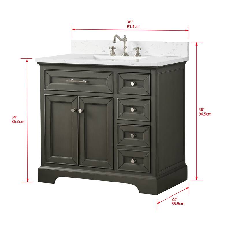 Sudio Design Thompson 36" Bathroom Vanity